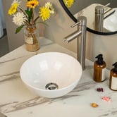 Expert Homewares Cass 280mm Above Counter Round Ceramic Basin
