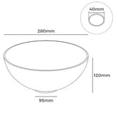 Expert Homewares Cass 280mm Above Counter Round Ceramic Basin