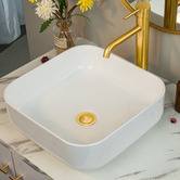 Expert Homewares Softy 38mm Square Ceramic Basin