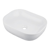 Expert Homewares Arlo 500mm Gloss White Rectangular Ceramic Above Counter Basin