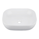 Expert Homewares Arlo 500mm Gloss White Rectangular Ceramic Above Counter Basin