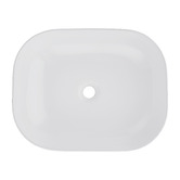 Expert Homewares Arlo 500mm Gloss White Rectangular Ceramic Above Counter Basin