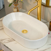 Expert Homewares Cammie 530mm Above Counter Oval Ceramic Basin