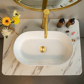 Expert Homewares Cammie 530mm Above Counter Oval Ceramic Basin