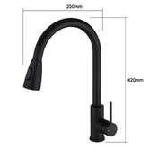 Expert Homewares Rohan Flared Gooseneck Pull-Out Kitchen Sink Mixer