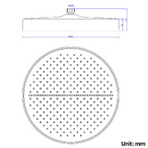 Expert Homewares Xander 325mm Swivel Round Shower Head
