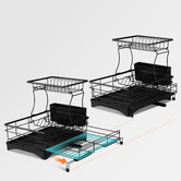 Expert Homewares Basion 2 Tier Expandable Stainless Steel Dish Drying Rack