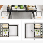 Expert Homewares Basion 2 Tier Expandable Stainless Steel Dish Drying Rack