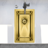 Expert Homewares Deso 250mm Single Stainless Steel Kitchen Sink with Button-controlled Basket Waste