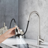 Expert Homewares Frederick Gooseneck Pull-Out Kitchen Sink Mixer