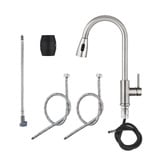 Expert Homewares Rohan Flared Gooseneck Pull-Out Kitchen Sink Mixer