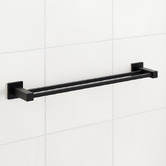 Expert Homewares Nero 600mm Black Stainless Steel Double Rail Towel Rail