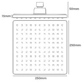 Expert Homewares Eva 250mm Square Shower Head