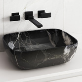Expert Homewares Ascott 485mm Rectangular Marble look Ceramic Basin