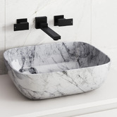 Expert Homewares Ascot White 485mm Rectangular Ceramic Basin