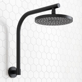 Expert Homewares Euro 200mm Matte Black Swivel Shower Arm &amp; Head