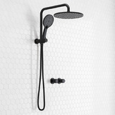 Expert Homewares Jagael Black Short Twin Shower Tap Set