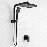 Expert Homewares Ottimo Rectangular 300mm Short Twin Shower Mixer Set