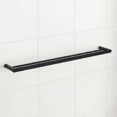 Expert Homewares Rumia 800mm Black Double Bar Wall Mounted Towel Rail