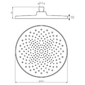Expert Homewares Koora 255mm Swivel Shower Arm &amp; Head