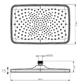 Expert Homewares Ottimo 300mm Swivel Rectangular Shower Arm &amp; Head