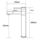 Expert Homewares Clarice 140mm Swivel Basin Mixer