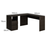 Expert Homewares Tamara 2 Drawer Corner Desk