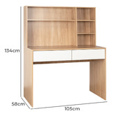Expert Homewares Tamara II 2 Drawer Desk with Hutch