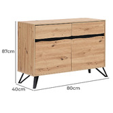 Expert Homewares Luca 2 Door 2 Drawer Sideboard
