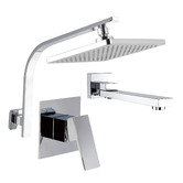 Expert Homewares Square Chrome Shower Bathroom Basics Package