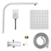 Expert Homewares Ace Square Short Twin Shower