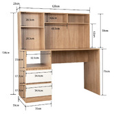 Expert Homewares Tamara 2 Drawer Desk with Hutch