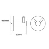 Expert Homewares Euro Wall Mounted Double Robe Hook
