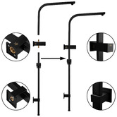 Expert Homewares Nero Matte Black Twin Rail Shower Body