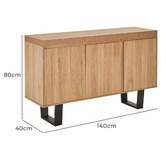 Expert Homewares Devon 3 Door Sideboard