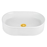 Expert Homewares Anika 490mm Ceramic Above Counter Basin with Pop-Up Waste