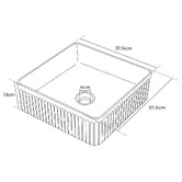 Expert Homewares Anika 375mm Above Counter Basin with Pop-Up Waste