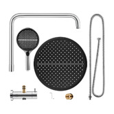 Expert Homewares Tully 325mm Gooseneck Short Twin Shower with Diverter