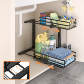 Expert Homewares Denuvo 2 Tier Slide-Out Under Sink Organiser