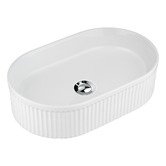 Expert Homewares Anika 490mm Ceramic Above Counter Basin with Pop-Up Waste