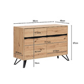 Expert Homewares Luca 2 Door 2 Drawer Sideboard