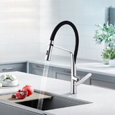Expert Homewares Cammie Chrome Gooseneck Pull down Kitchen Sink Mixer