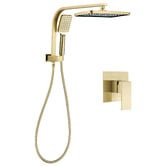 Expert Homewares Ottimo 300mm Gold Short Twin Shower Mixer Set