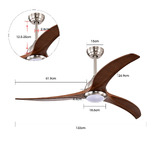 Expert Homewares Tallulah 132cm DC Ceiling Fan with LED Light