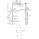 Expert Homewares Kaufman Twin Shower Tap Set