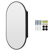 Expert Homewares Madrid 508mm Pill Mirrored Shaving Cabinet