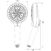 Expert Homewares Selo 126mm Hand-Held Shower Head