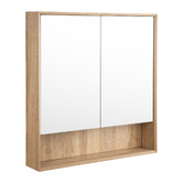 Expert Homewares Crovyn 750mm Mirrored Shaving Cabinet with Open Shelf
