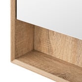 Expert Homewares Crovyn 750mm Mirrored Shaving Cabinet with Open Shelf