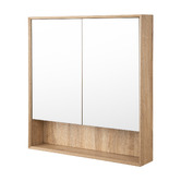 Expert Homewares Crovyn 900mm Mirrored Shaving Cabinet with Open Shelf